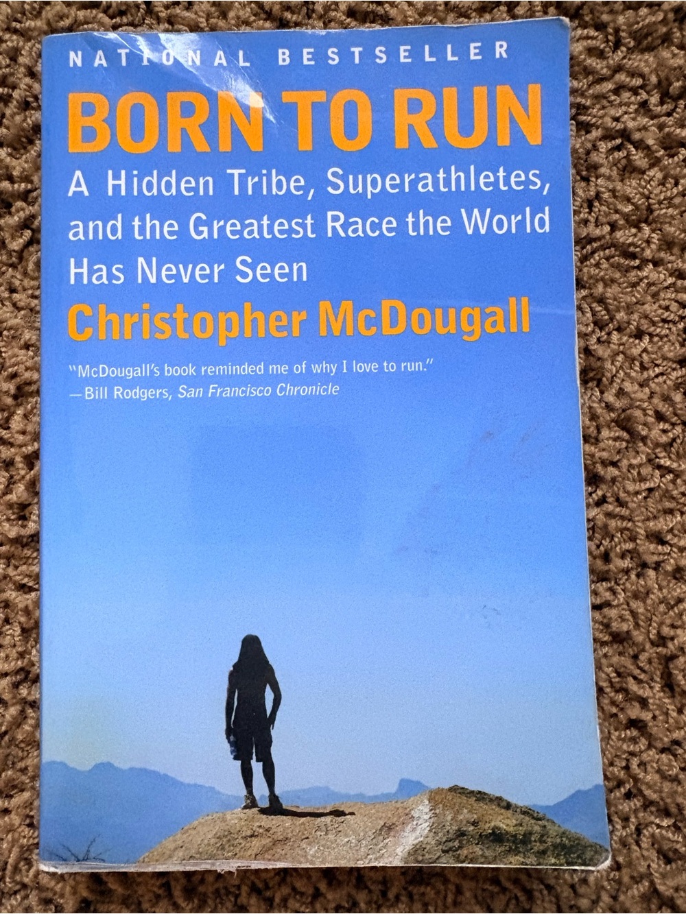 Born to Run by Christopher McDougall - Blue & Yellow Paperback